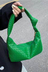 Weave Knot PU Leather Shoulder Bag