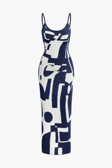 Colorblock Knit Cami Maxi Dress
