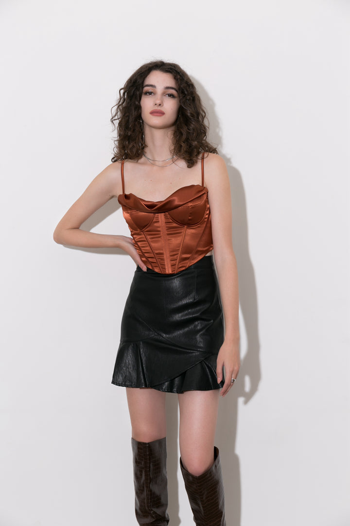 Draped Bustier Corset Top