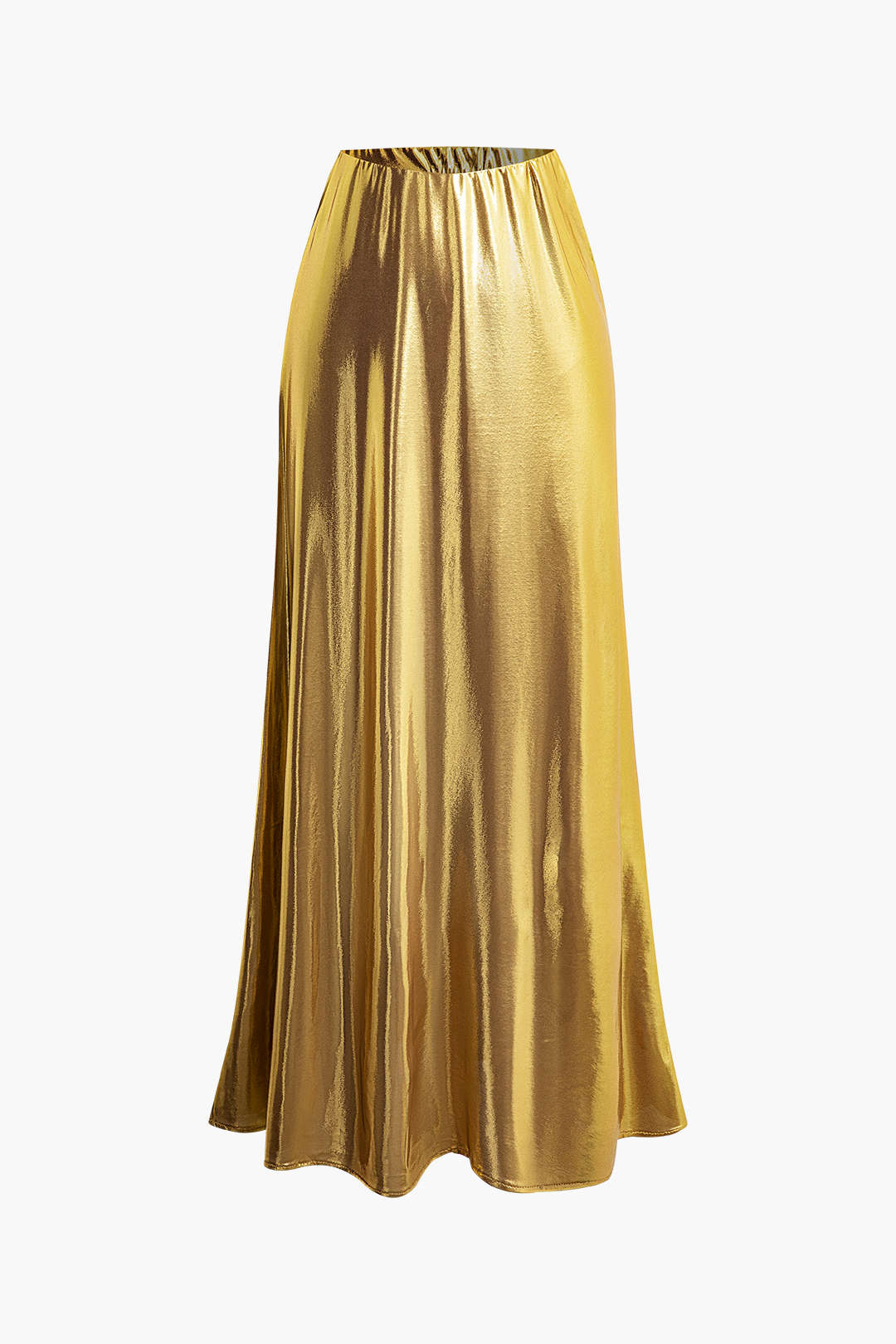 Metallic Effect Maxi Skirt