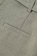 Linen-blend Pleated Belted Shorts