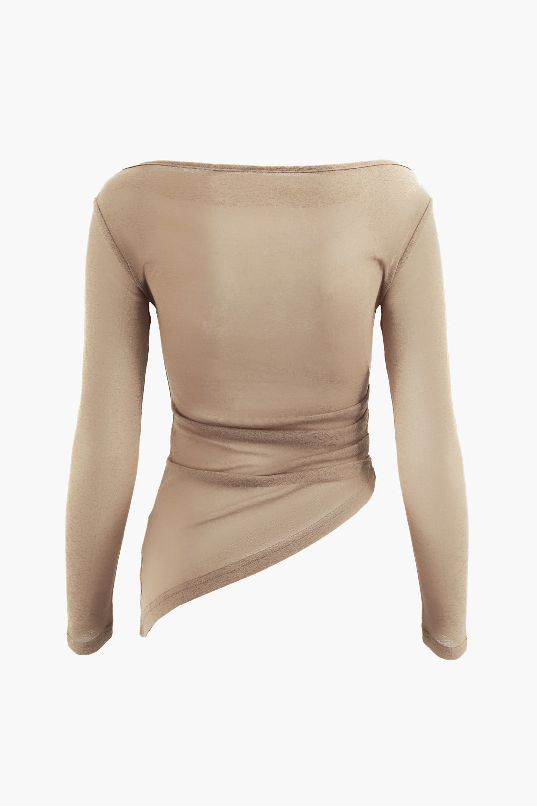 Asymmetrical Ruched Long Sleeve Top