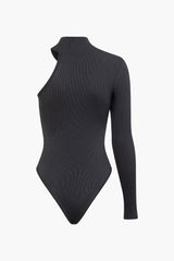 One Shoulder Mock Neck Bodysuit