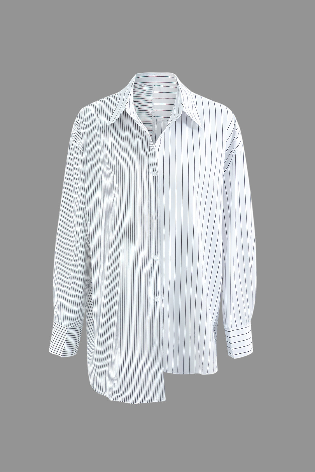 Contrast Stripe Long Sleeve Shirt