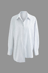 Contrast Stripe Long Sleeve Shirt