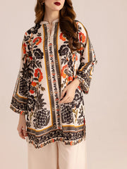 Contrast Trims Vintage - Inspired Floral Printed Co-ord Set