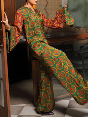 Bold Ethnic Prints Vibrant Silk Co-Ord Set