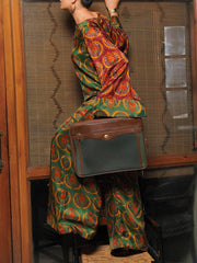 Bold Ethnic Prints Vibrant Silk Co-Ord Set