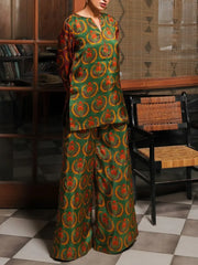 Bold Ethnic Prints Vibrant Silk Co-Ord Set