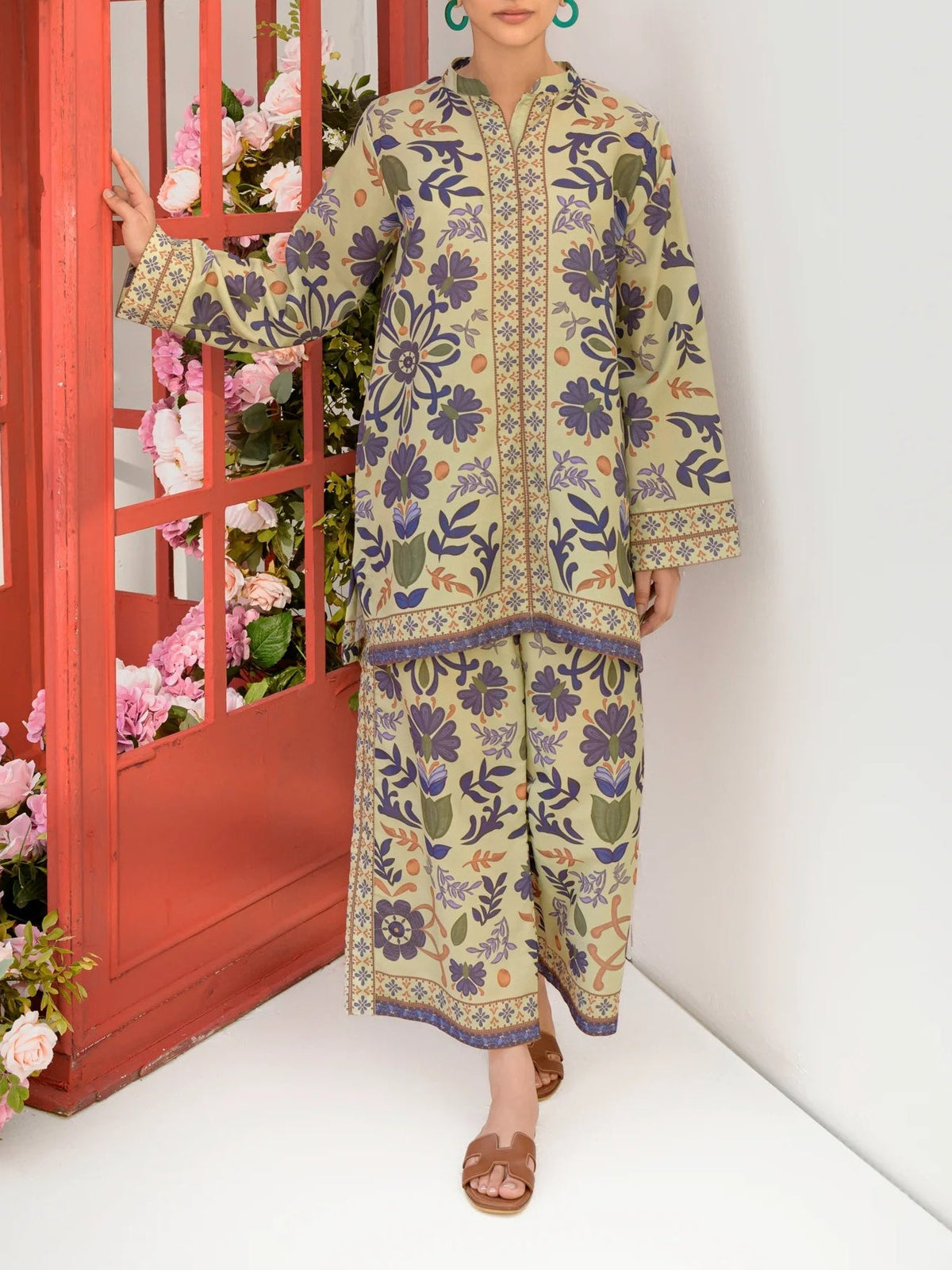 Elegant Floral-Printed Co-ord Set