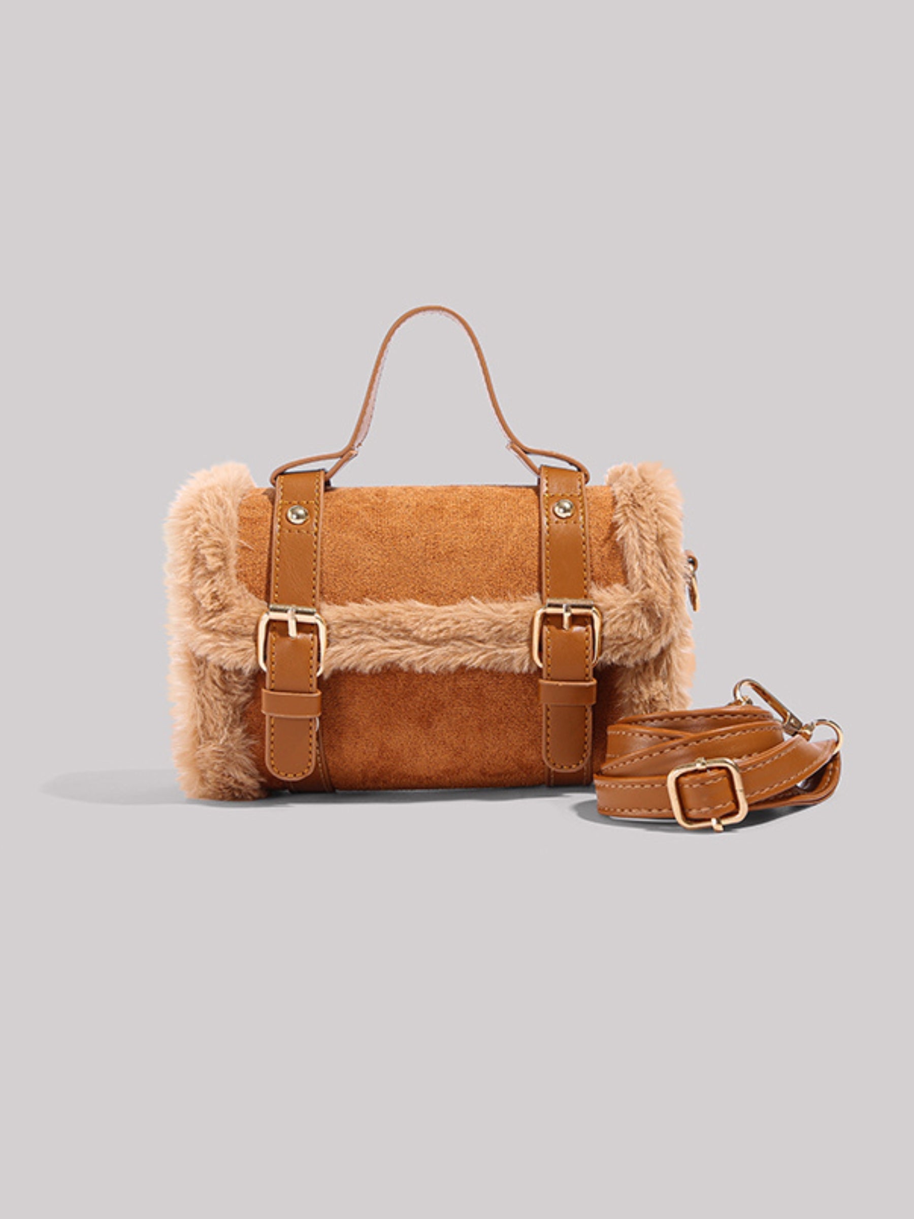 Fiona Fur-Trim Crossbody Bag