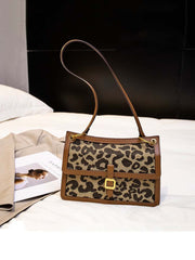 Leopard Patchwork One Shoulder Bag