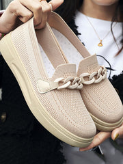 Breathable Knitting  Slip On Loafers