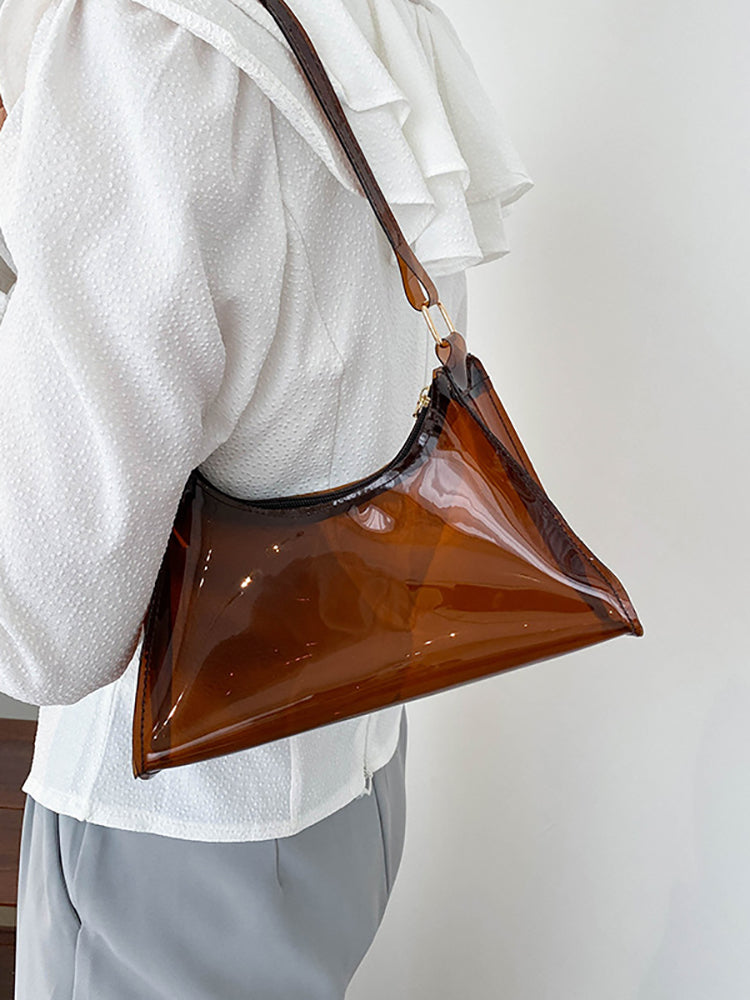 Clear Shoulder Baguette Bag