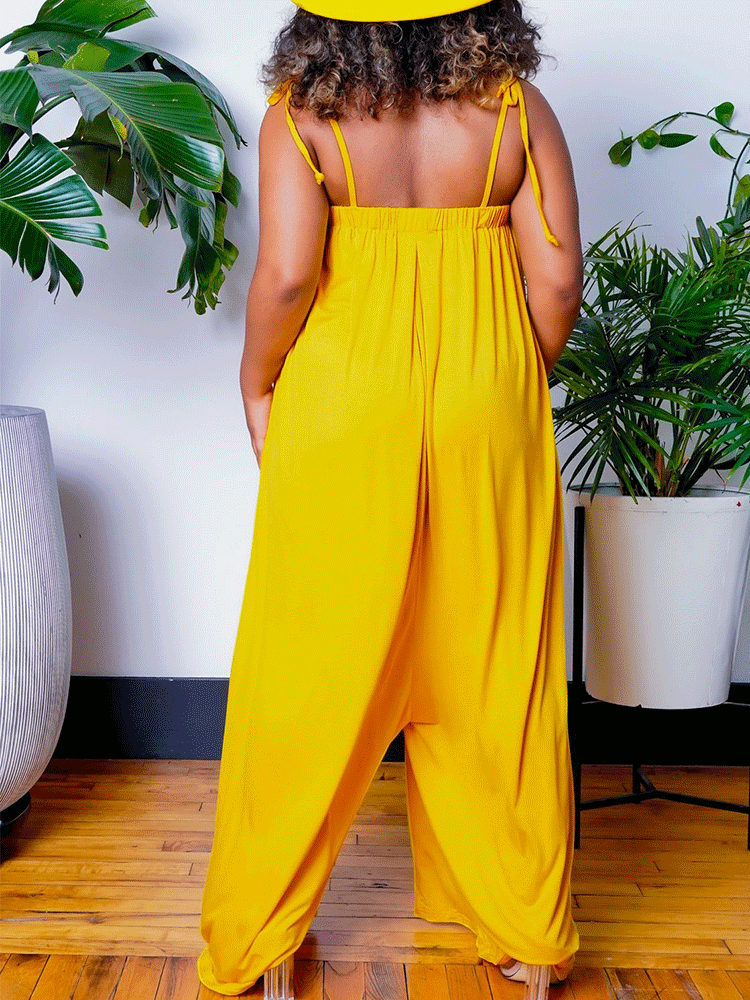 Casual Wide Leg Jumpsuit With Pockets