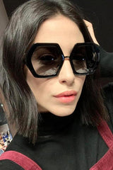 Metal V decoration Sunglasses