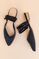 Weave Pointed Toe Flat