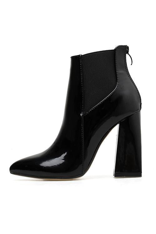 Patent PU High Heels Ankle Boots