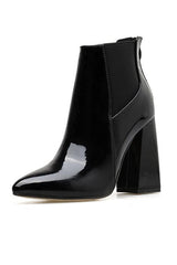 Patent PU High Heels Ankle Boots