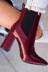 Pointed High Heel Ankle Boots