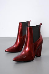 Pointed High Heel Ankle Boots