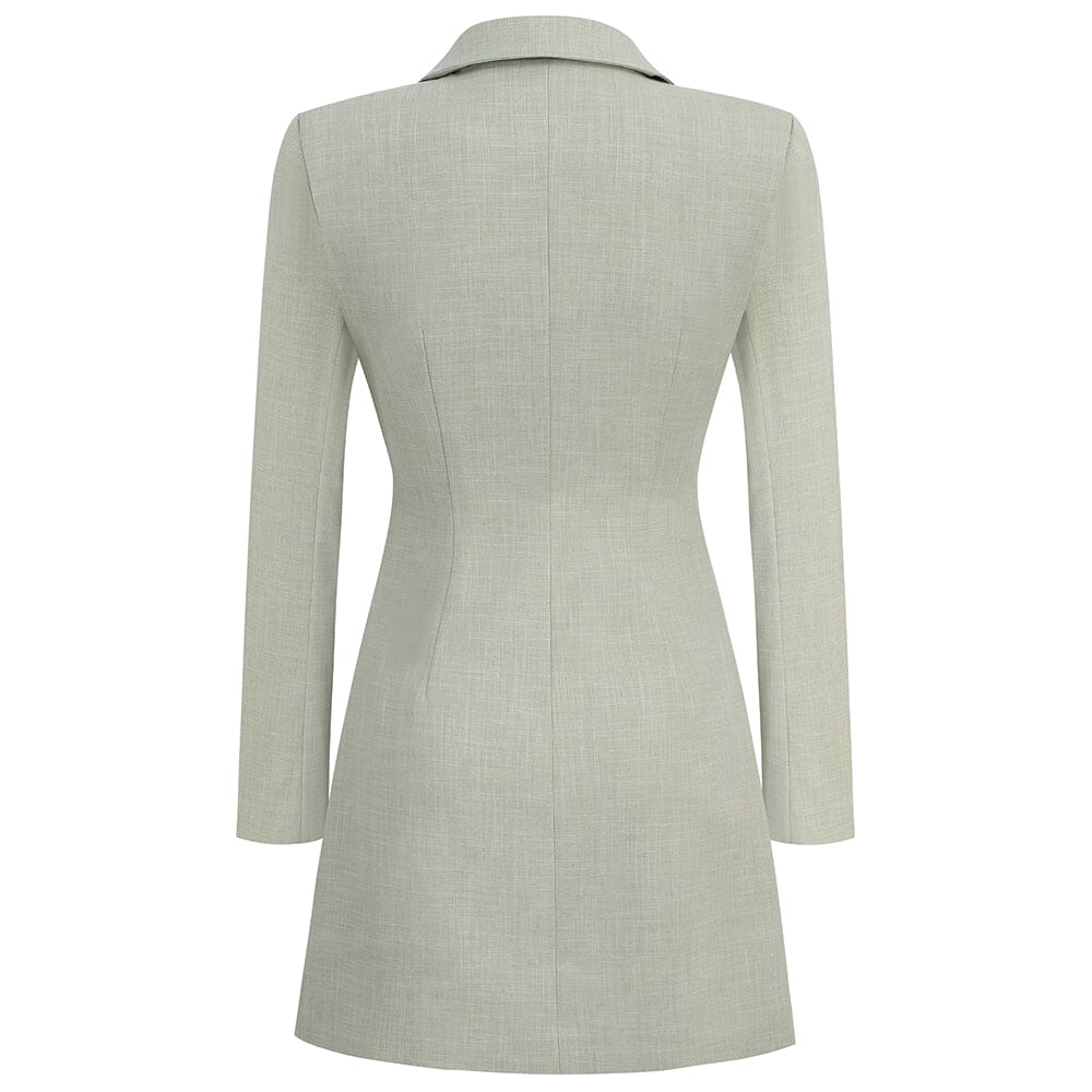 CUT OUT JACKET DRESS IN MINT GREEN