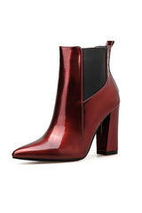 Pointed High Heel Ankle Boots