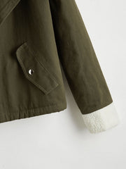 Drawstring Hem Parka Coat