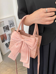 Bow Decor PU Square Bag