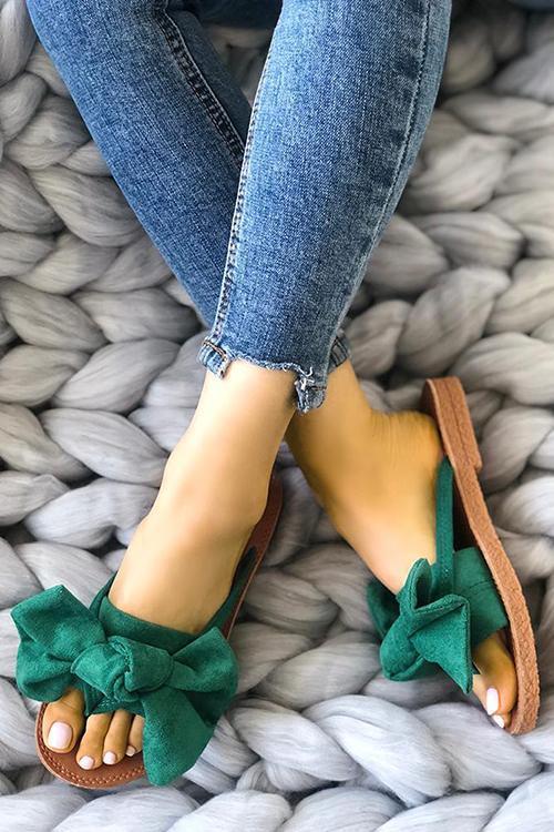 Casual Bow Thong Flat Sandals