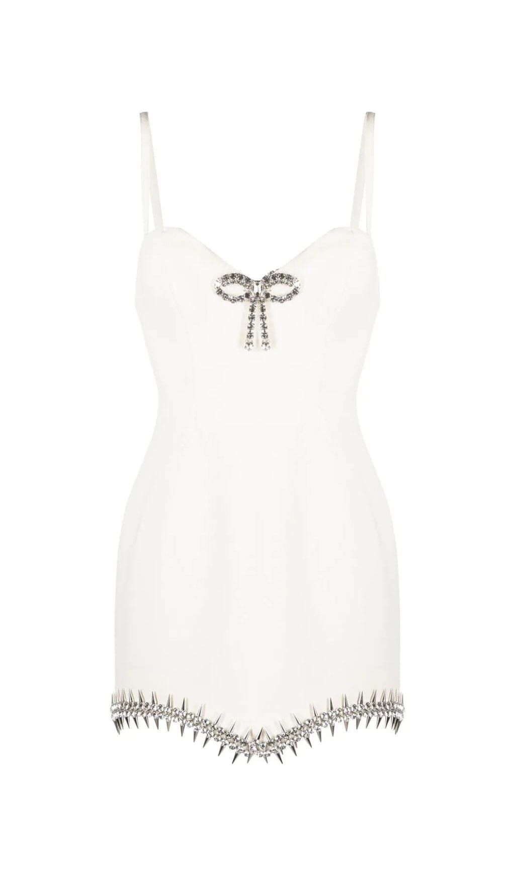 BANDAGE DIAMOND STRAPPY MINI DRESS IN WHITE