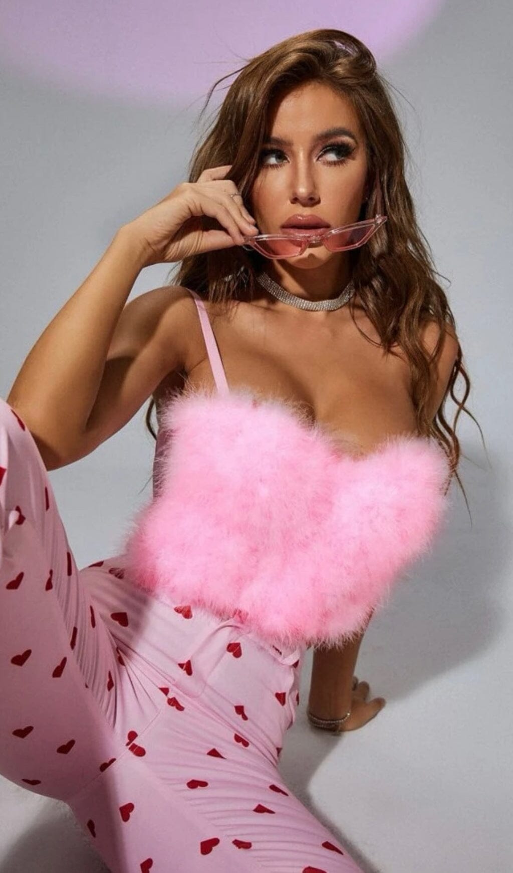 PINK FEATHER CORSET