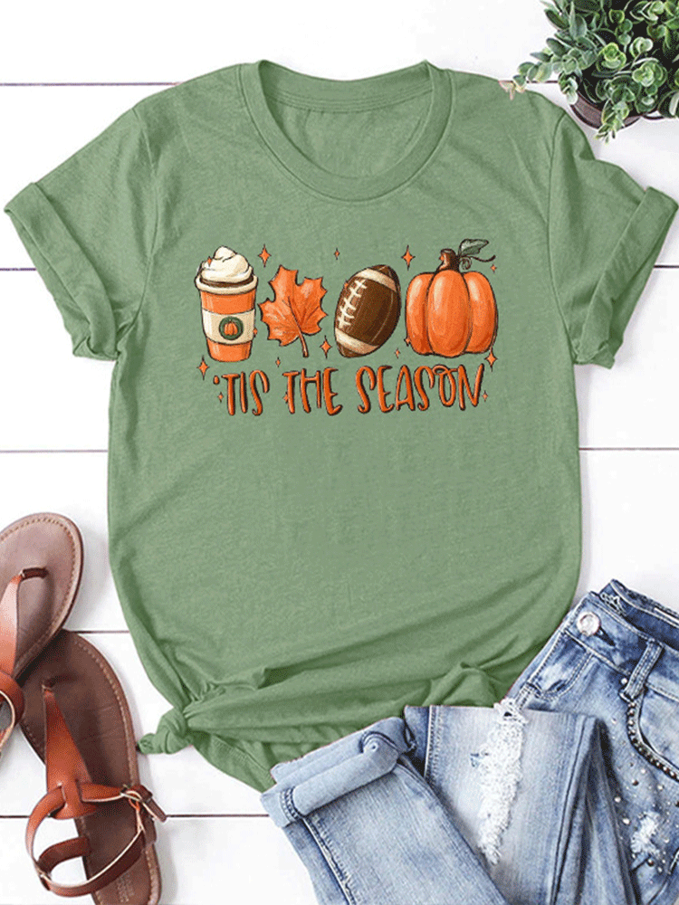 Halloween Pumpkin Letter Tee