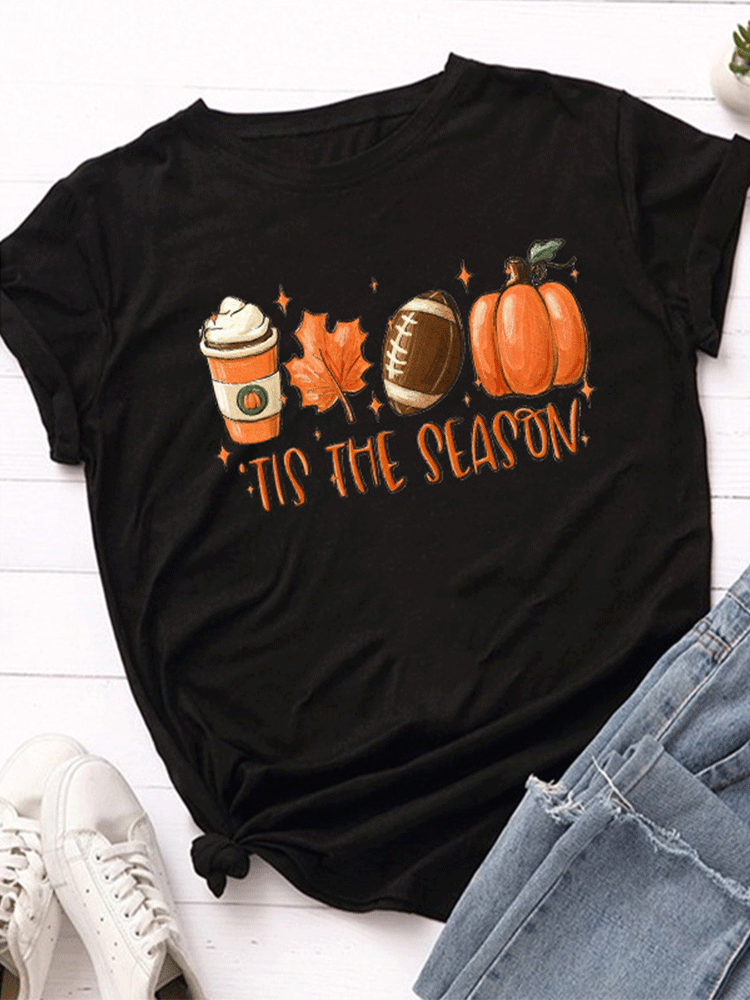 Halloween Pumpkin Letter Tee