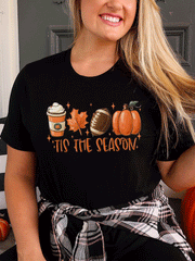 Halloween Pumpkin Letter Tee