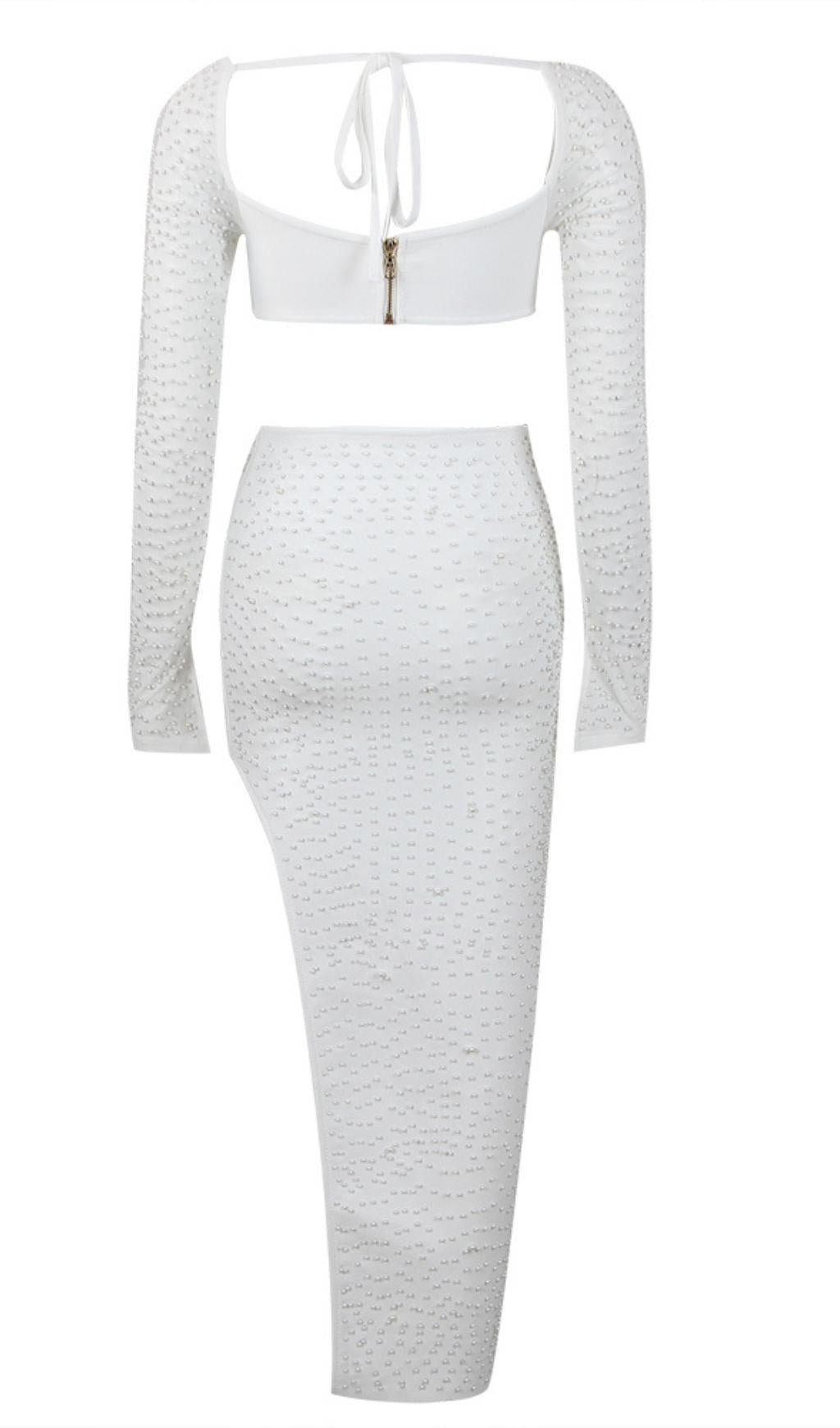 PEARL LONE SLEEVE TWO PIECE DRESS