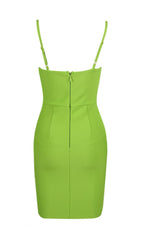 BANDAG MINI DRESS IN GREEN