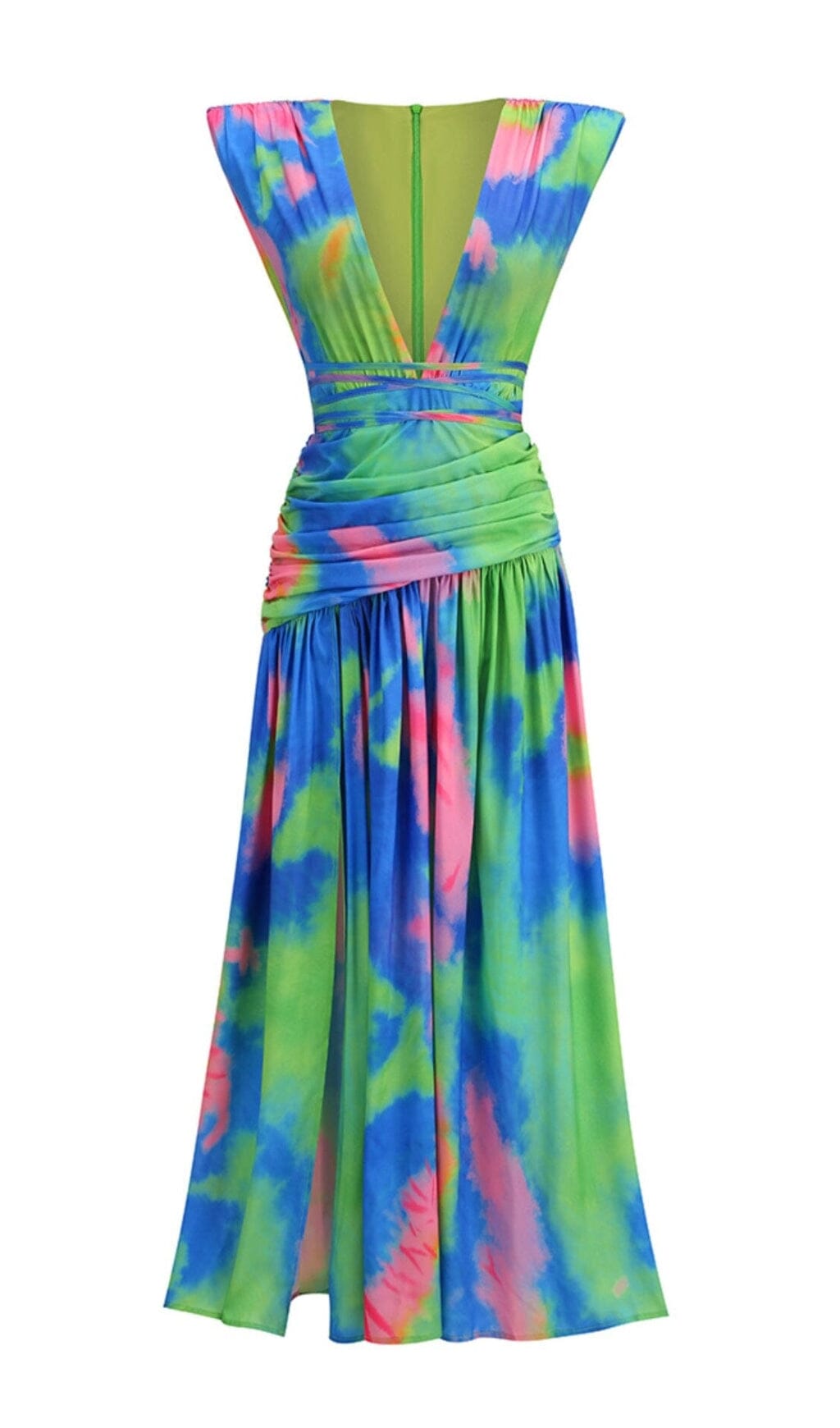 MIXED FLORA SLEEVELESS MAXI DRESS