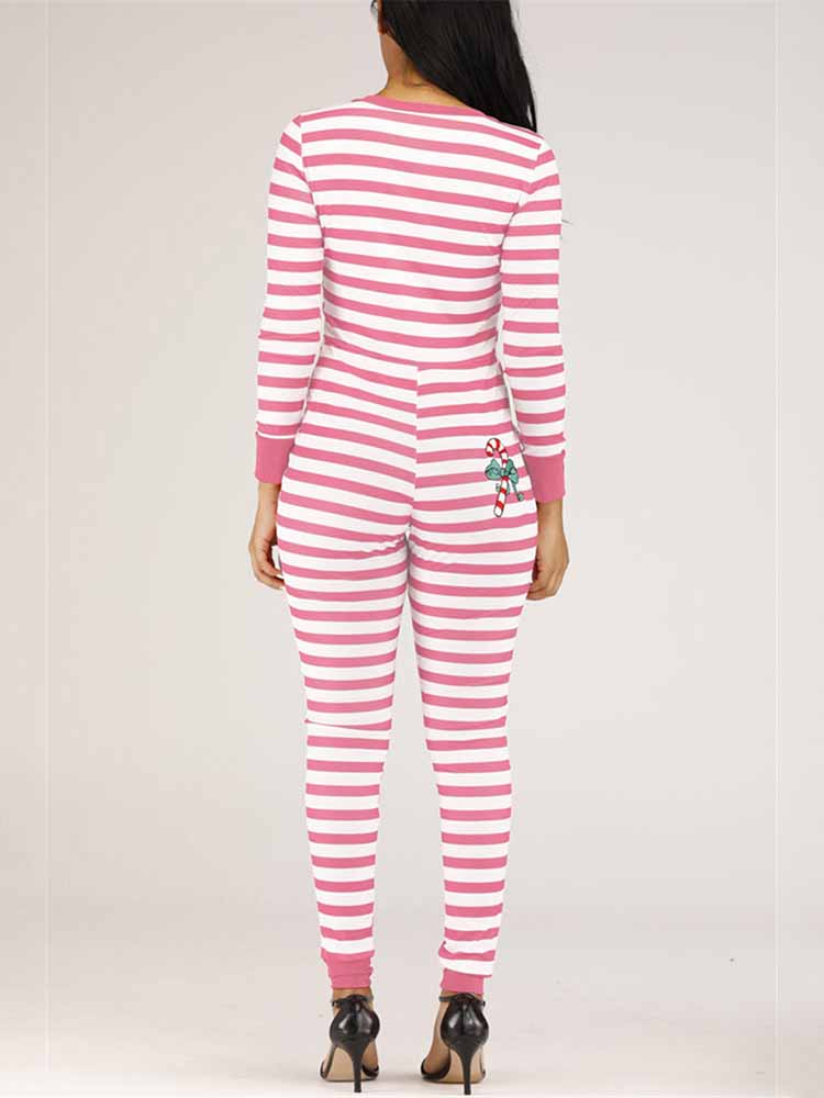 Christmas Striped Jumpsuit