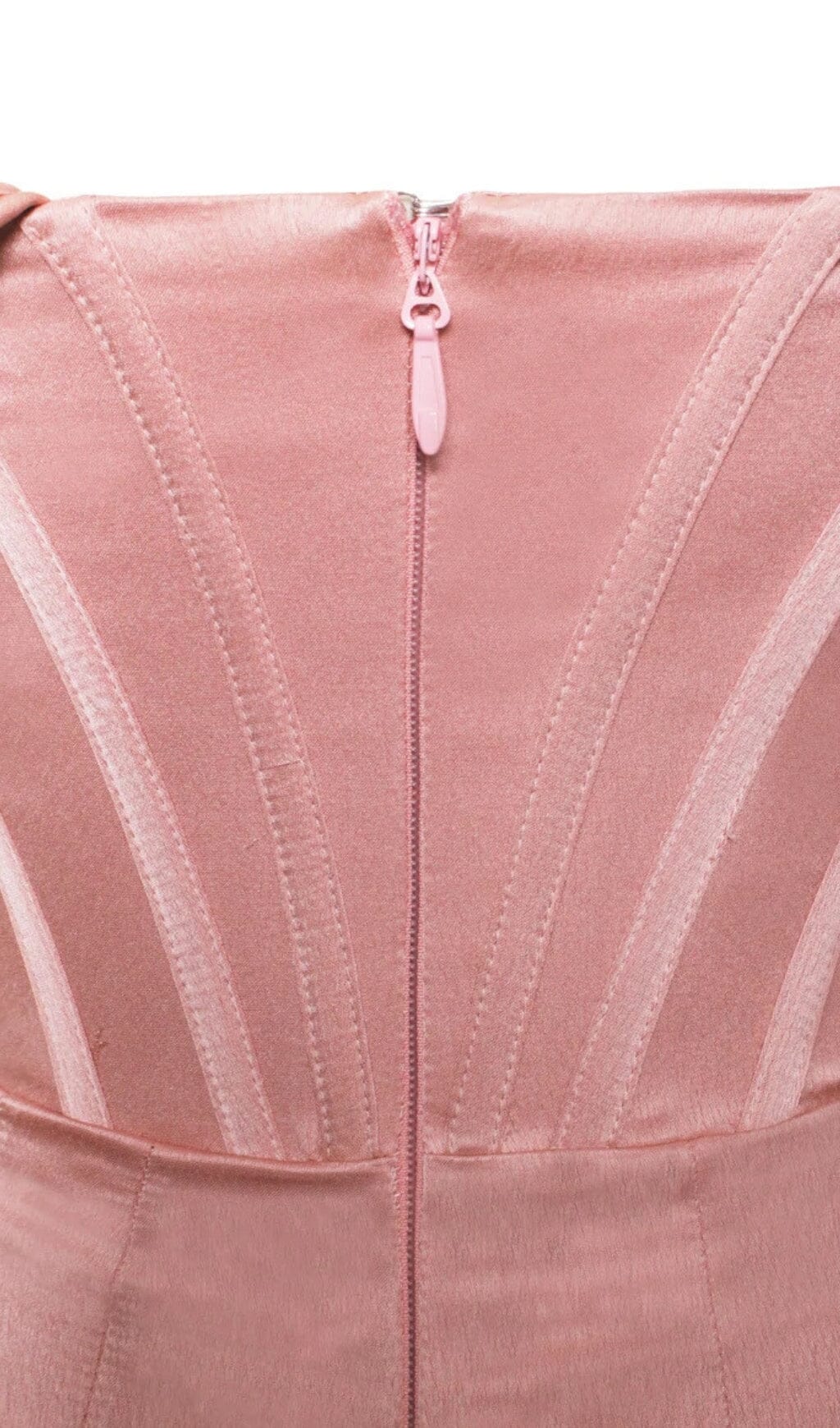 WILEY BLUSH PINK SATIN OFF SHOULDER CORSET DRESS