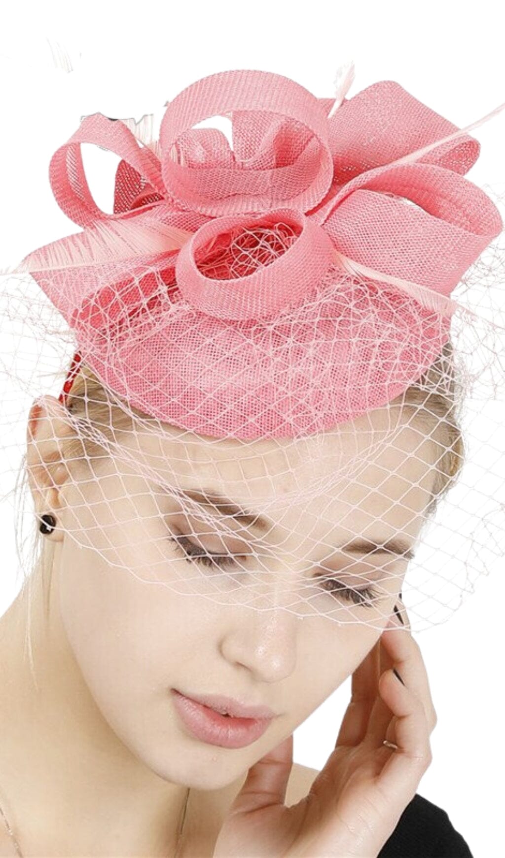 PINK VEIL FASCINATORS