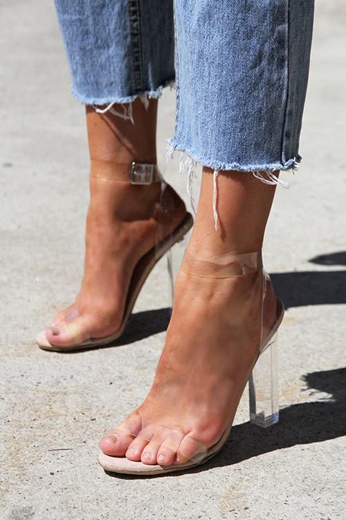 Clear High Heel Sandals