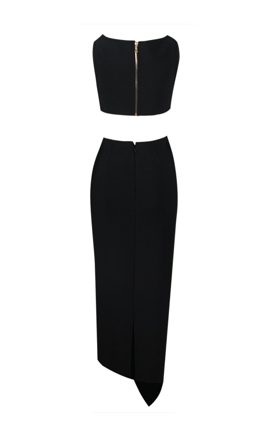 CUTOUT TWO PIECES SUIT IN BLACK