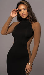 SEXY TIGHT BANDAGE DRESS IN BLACK