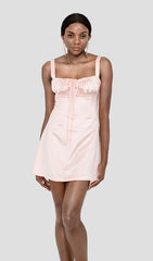 CORSET MINI DRESS IN PINK