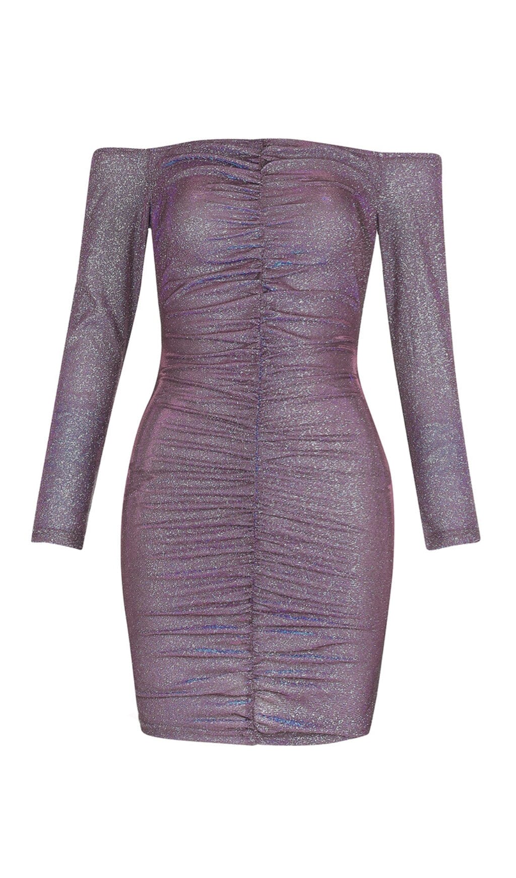 PURPLE OFF SHOULDER MINI DRESS – Aesvs