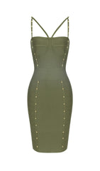 BODYCON MINI DRESS IN ARMYGREEN