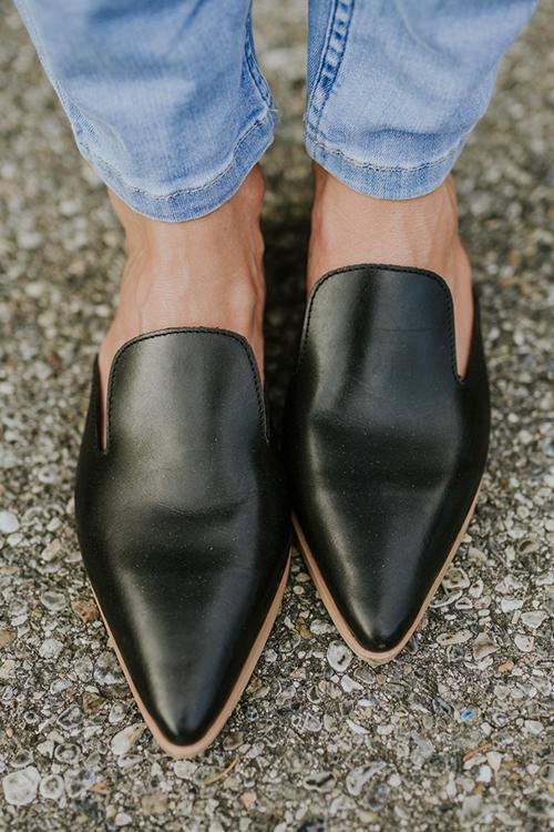 Point Toe Flat Mules