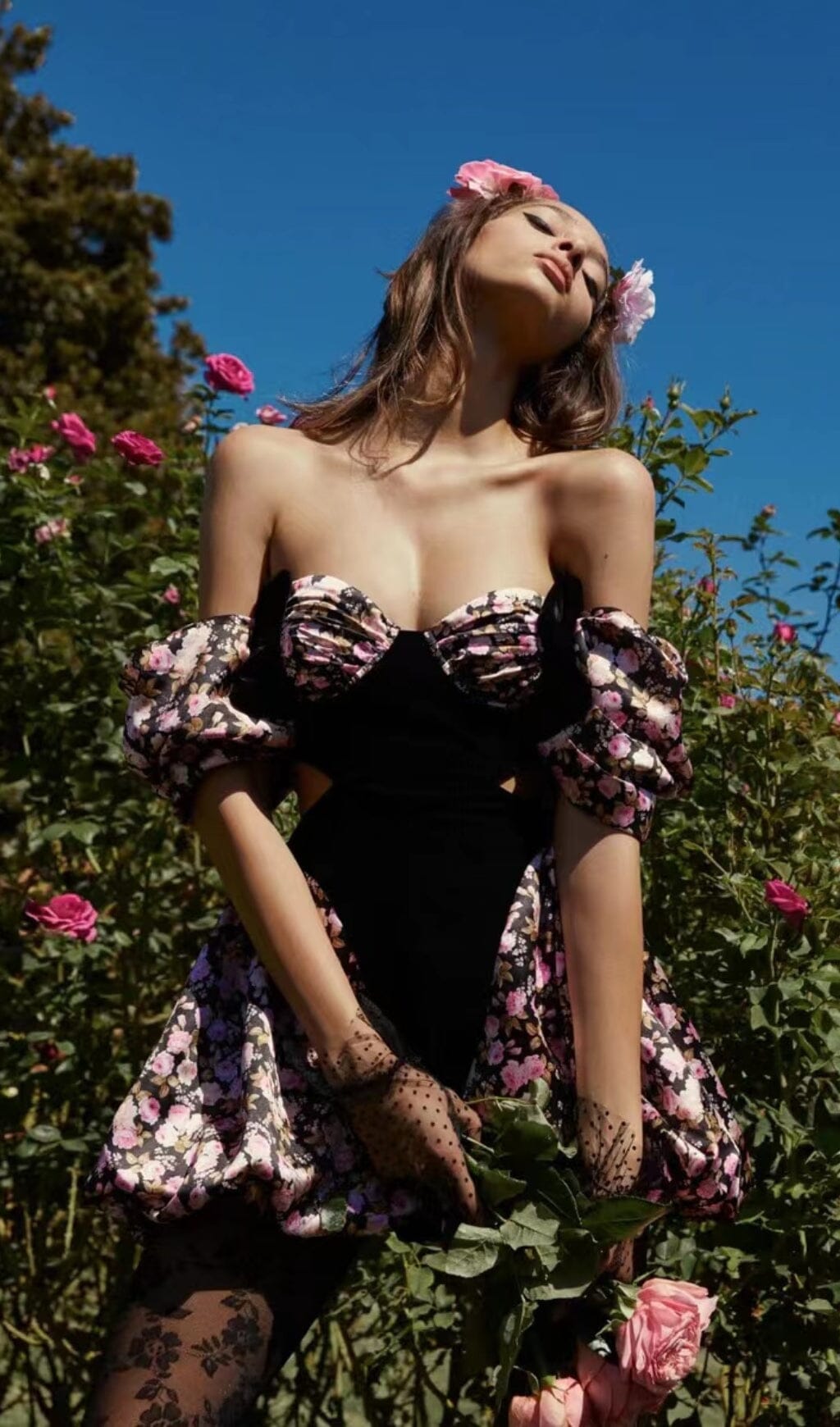 FLORAL OFF SHOULDER MINI DRESS