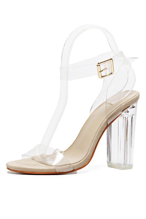 Clear High Heel Sandals